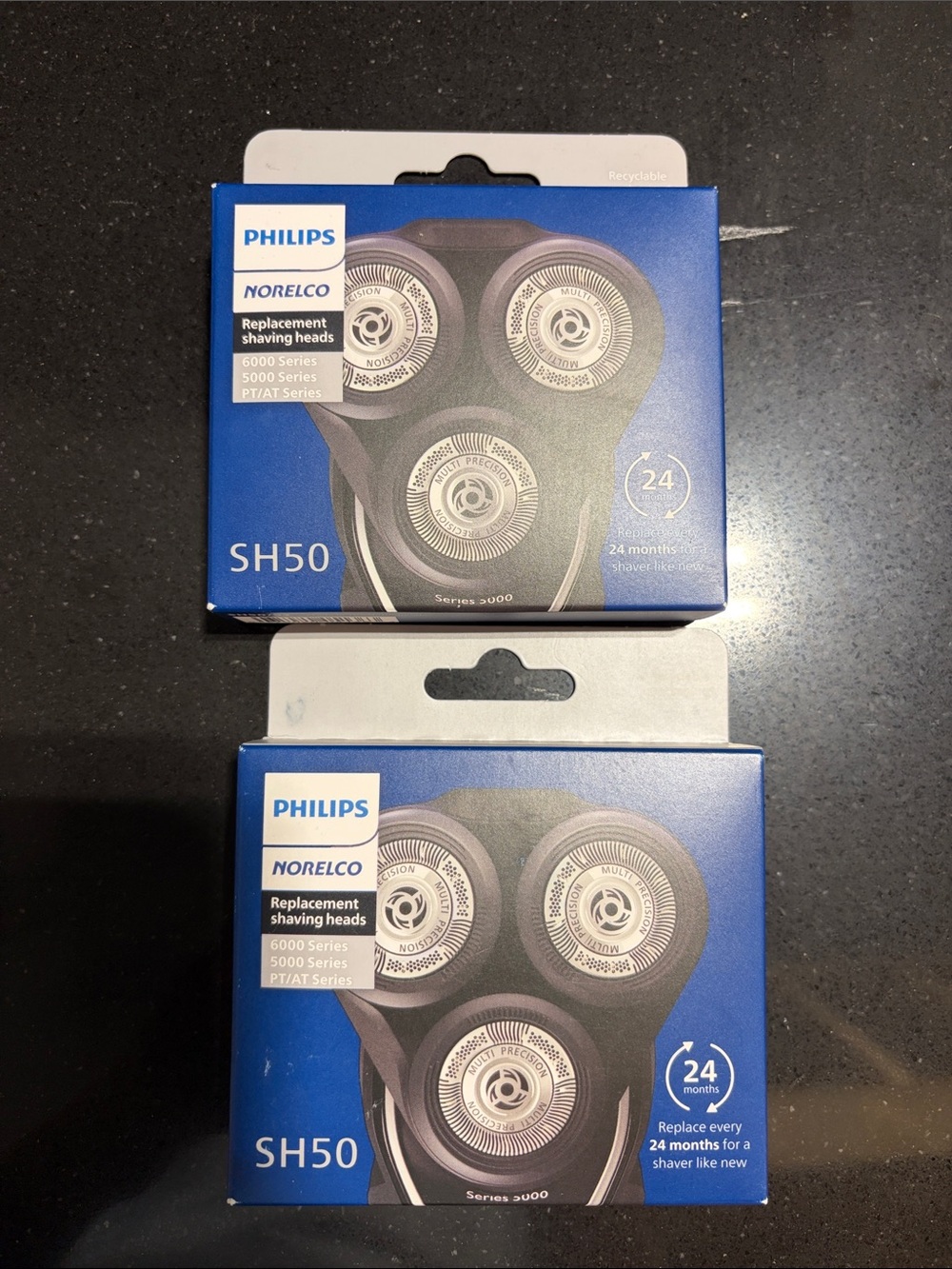 Philips SH50 Replacement Shaving Heads - Blue and Silver